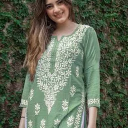 Women Embroidery A-line Kurta-image-2