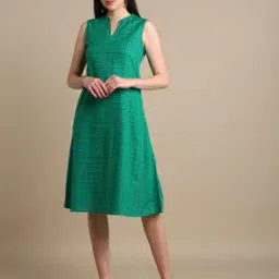 acai Checked A-Line Dress-picture-21