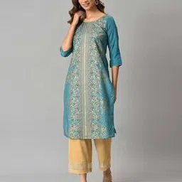 aurelia Women Floral Print Straight Kurta-picture-44