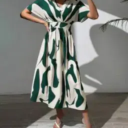 leriya fashion Women Printed Fit & Flare Dress-picture-26