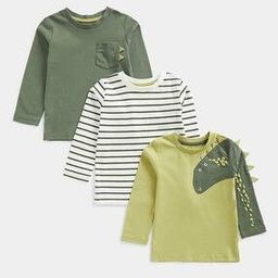 mothercare Pack of 3 Jurassic Museum Full-Sleeves Round-Neck T-Shirts-picture-17