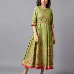 aurelia Floral Print Fit & Flare Dress with Belt-picture-27