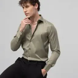 snitch Men Slim Fit Shirt with Spread Collar-picture-12