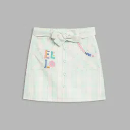 elle kids Checked Skirt with Elasticated Waist-picture-14