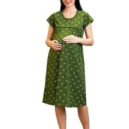 Women Floral Nightshirt with Round Neck-image-16