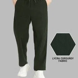 indiclub Men Ribbed Straight Track Pants with Drawstring Waist-picture-53