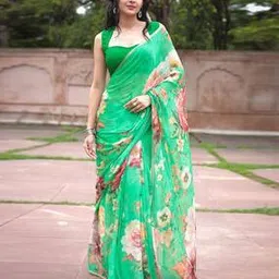 zari Women Printed Chiffon Saree-picture-35