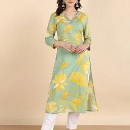 indie picks Women Printed Straight Kurta-picture-42