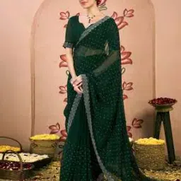 svaraa Women Traditional Saree with Blouse Piece-picture-32