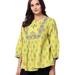 zelena Women Ikat Relaxed Fit Top-picture-46