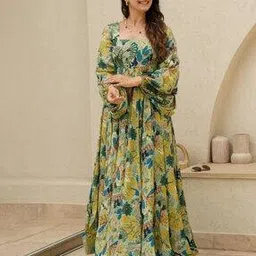 whatnot style Women Floral Flared Kurta-picture-25