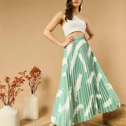 zwerlon x ag Women Printed Maxi A-Line Skirt-picture-15