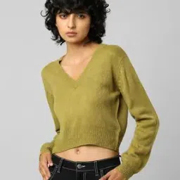 only V-Neck Crop Pullover-picture-33