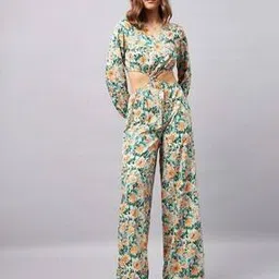 orchid blues Floral Print  Extended Sleeves Jumpsuit-picture-13