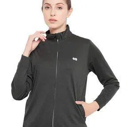 clovia Women Regular Fit Zip-Front Track Jacket-picture-15