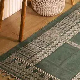 peepul tree Geometric Woven Rug with Tassels-picture-51