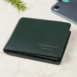 Men Text Embossed Bi-Fold Wallet with Stitch Detail-image-4