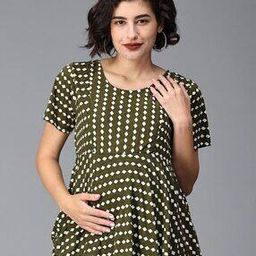 the mom store Women Micro Print Relaxed Fit Top-picture-8