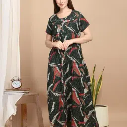 sweet dreams Women Printed Round-Neck Nighti image 1