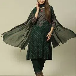 rangriti Women Printed Straight Kurta with Pants & Dupatta-picture-23