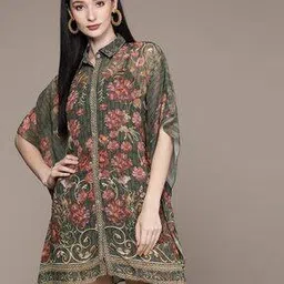 aarke ritu kumar Floral Print Kaftan with Inner-picture-16