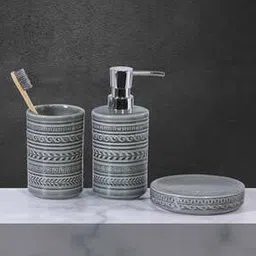 obsessions Printed Ceramic Bathroom Accessories Set-picture-33
