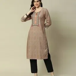 rangriti Women Floral Print Round-Neck Straight Kurta-picture-33
