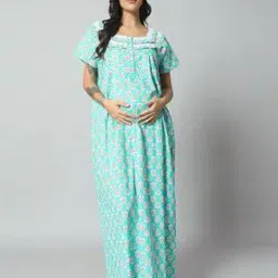 Women Printed Nightie with Insert Pocket-image-40