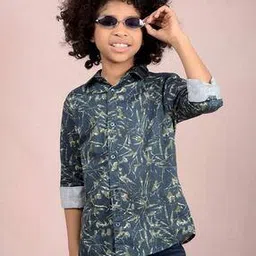 crimsoune club Boys Cotton Floral Slim Fit Shirt-picture-15