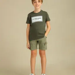 u.s. polo assn. Boys Graphic Print Regular Fit Round-Neck T-Shirt image 1