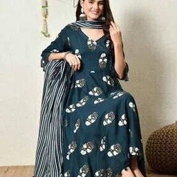 nyrika Women Floral Print Flared Kurta-picture-20