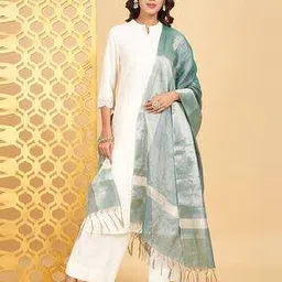 rangmanch by pantaloons Women Colour-block Dupatta-picture-16