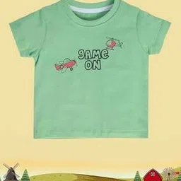 mini klub Typographic Print Regular Fit Crew-Neck T-Shirt-picture-10