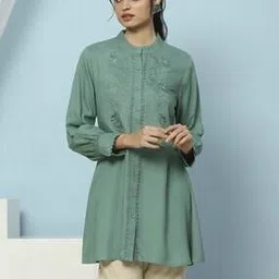 nayam by lakshita Women Floral Embroidered A-Line Kurti-picture-49