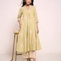 rangmanch by pantaloons Women Floral Print Anarkali Kurta -picture-42
