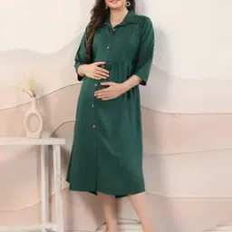 Women Cotton Collar Neck Nightshirt-image-28