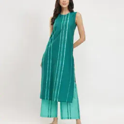 pink fort Women Cotton Pant-Suit Set image 1