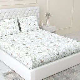 haus & kinder Cotton Printed Bedsheet with 2 Pillow Covers  image 1