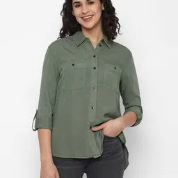 american eagle Shirt with Roll-Up Sleeves & Patch Pockets-picture-12