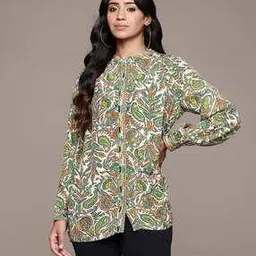 ritu kumar Women Sophie Paisley Print Loose Fit Shirt-picture-17