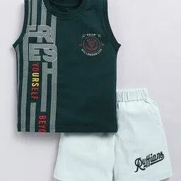 pixie n prince Boys Printed Shorts & T-Shirt Set-picture-29