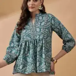 svaraa Women Floral Print Regular Fit Top-picture-39