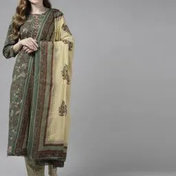 Floral Printed Straight Kurta Set-image-0