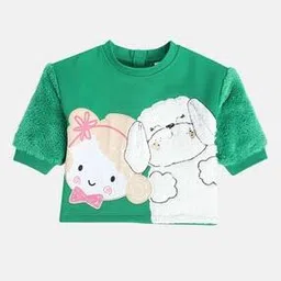 miniklub Girls Embroidered Round-Neck Sweatshirt-picture-16