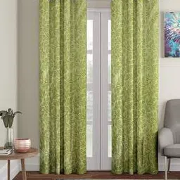 cortina eyelet curtain Pack of 2 Leaf Print Curtains-picture-40