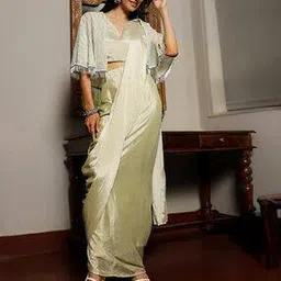 qissa Women Embellished Half-and-Half Saree-picture-52