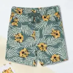 max Boys Leaf Regular Fit Shorts with Drawstrings-picture-48