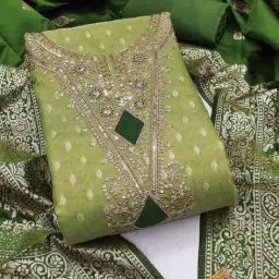 svaraa Women Embroidery Unstitched Dress Material image 1