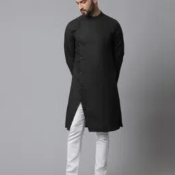 even Long Kurta with Mandarin Collar-picture-39
