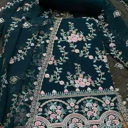 soch Women Embroidered 3-Piece Unstitched Dress Material image 1